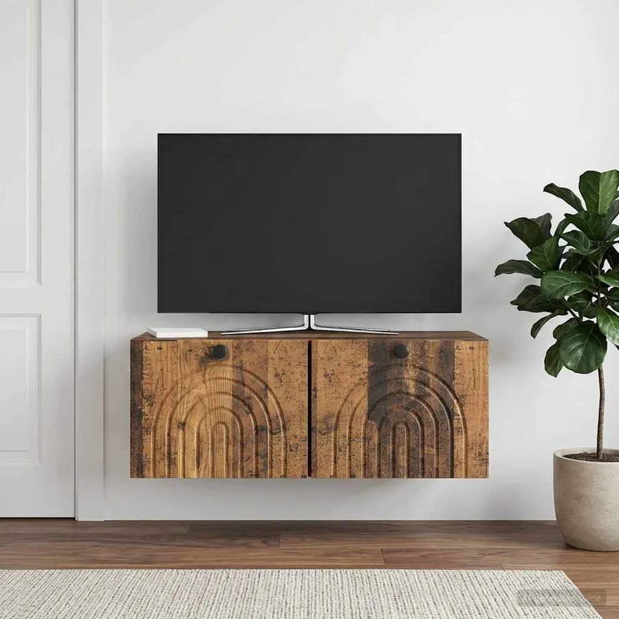 Meuble TV mural Bois ancien 78,5 x 31 x 30 cm Bois d'ingénierie - 4