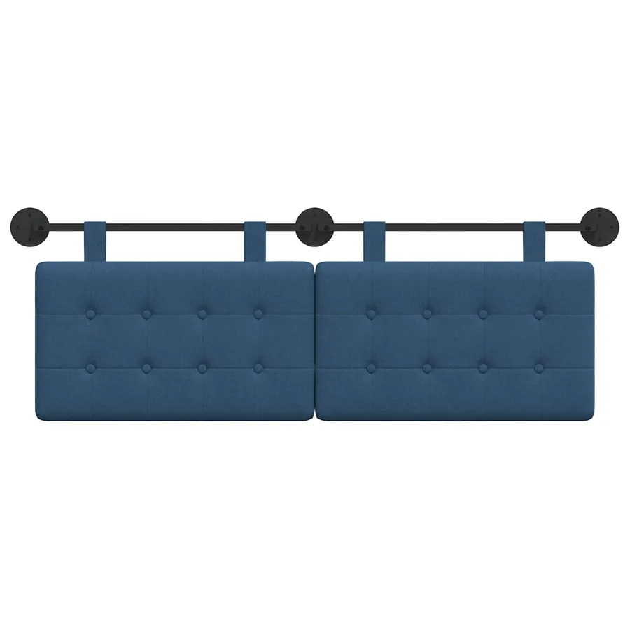 Tête de lit suspendue Bleu Tissu - 5