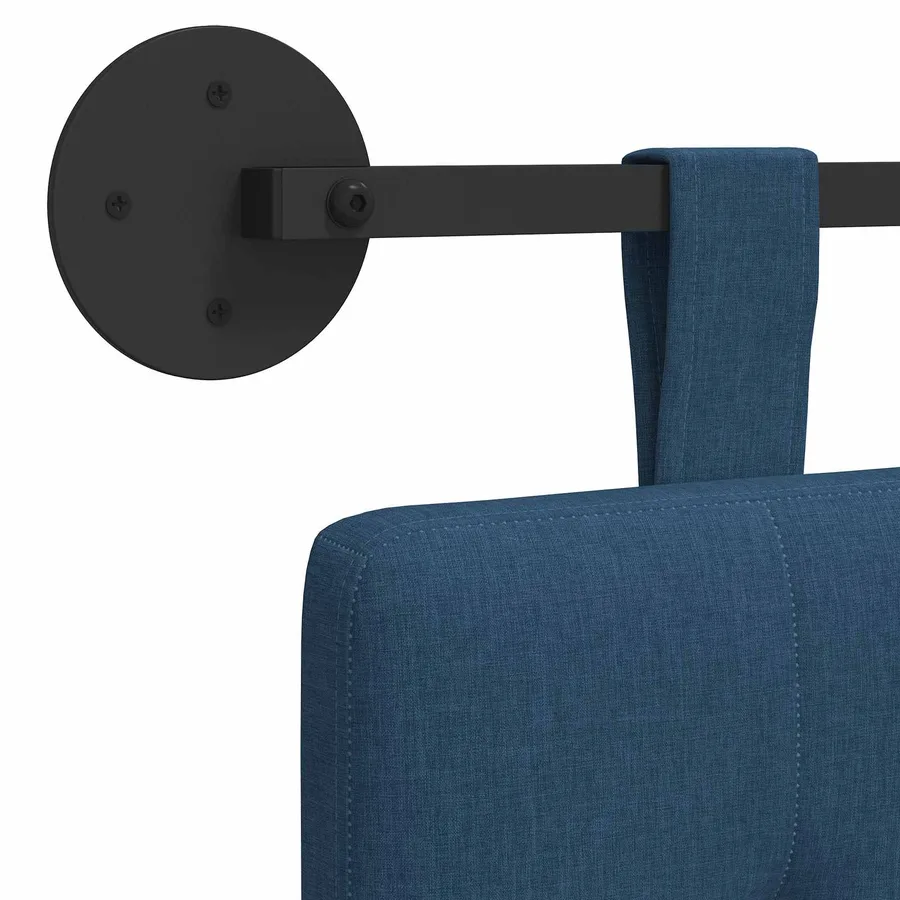 Tête de lit suspendue Bleu Tissu - 9
