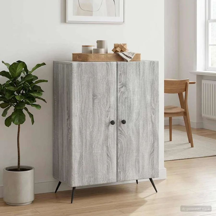Buffet Sonoma gris 66 x 34,5 x 90 cm Bois d'ingénierie - 4