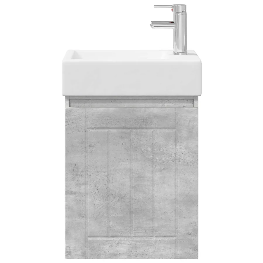 Meuble de salle de bain avec robinet Gris béton - 5