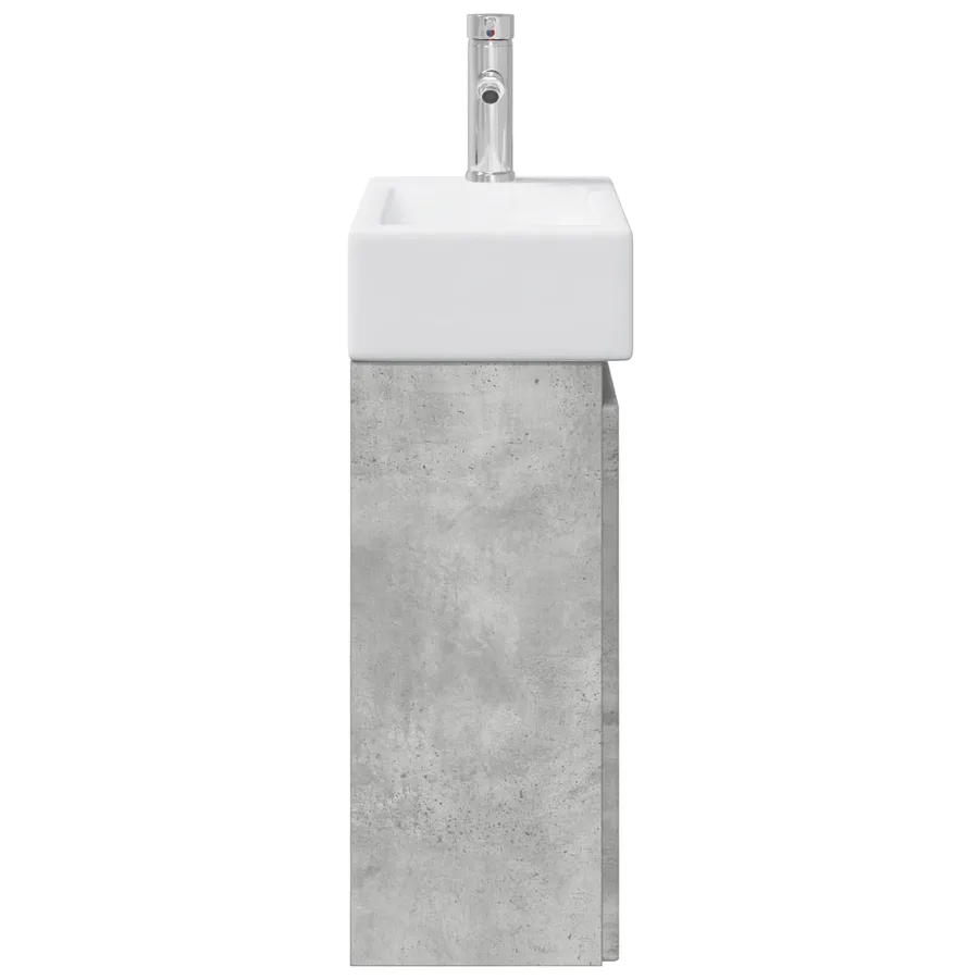 Meuble de salle de bain avec robinet Gris béton - 6