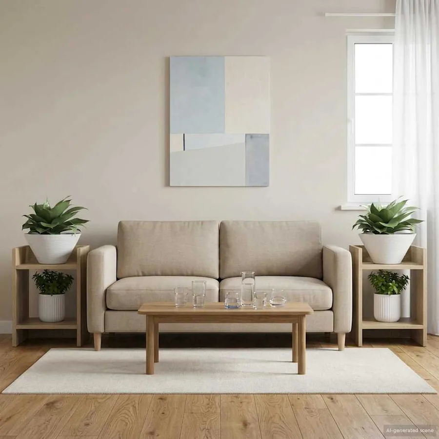 Support de Plante 2 pc Chêne Sonoma 30 x 30 x 40 cm