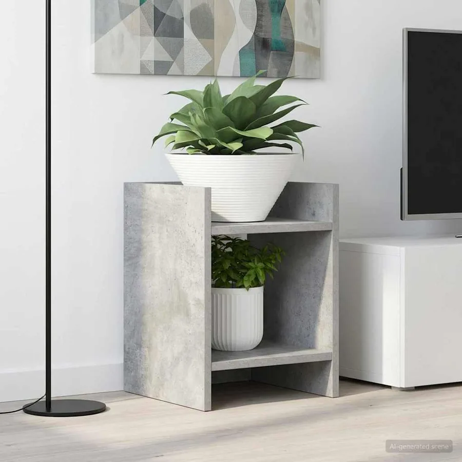 Support de Plante 2 pc Gris Béton 30 x 30 x 40 cm - 4