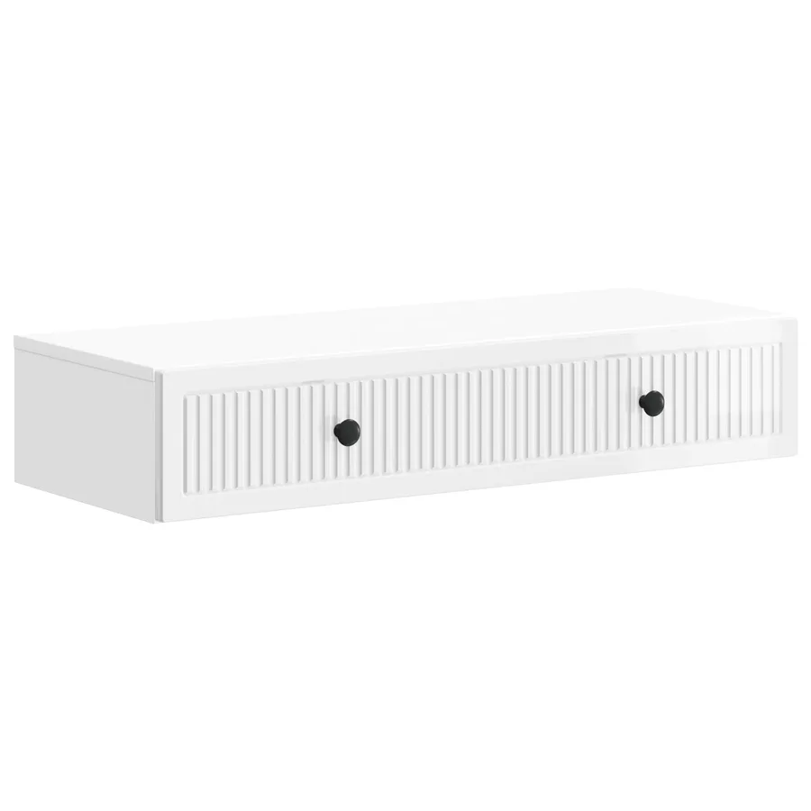 Table d'appoint murale Blanc brillant 87,5 x 34,5 x 17 cm - 2