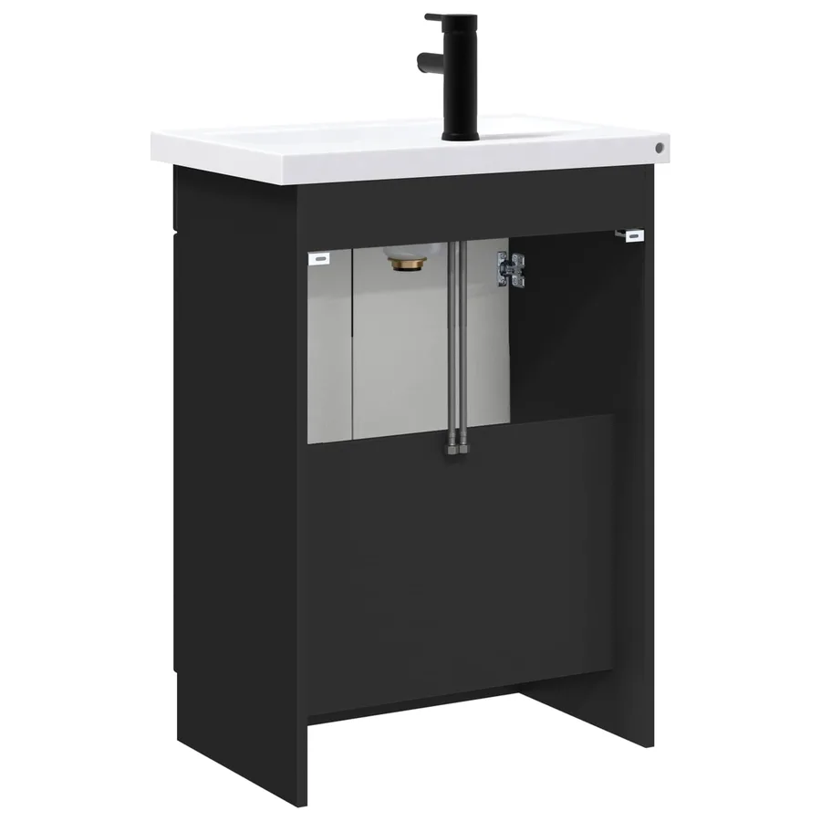 Ensemble de mobilier de salle de bain Noir 78,5 x 37,5 x 81 cm - 7