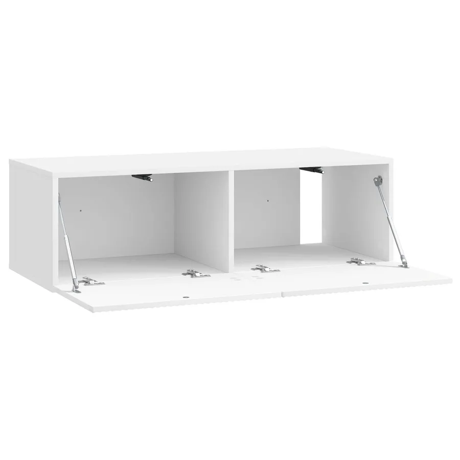 Meuble TV mural Montage mural Blanc brillant 98 x 41 x 30 cm - 5