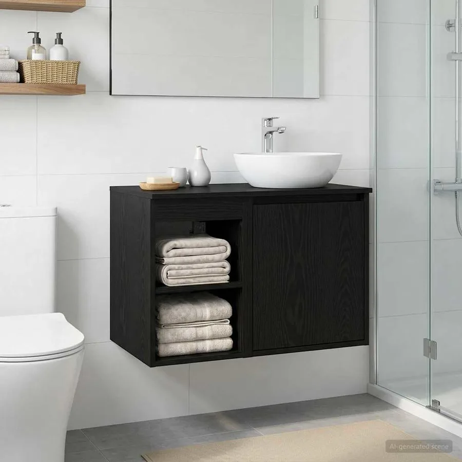 Meuble de Salle de Bain In-between Chêne noir 30 x 44,5 x 50 cm - 4