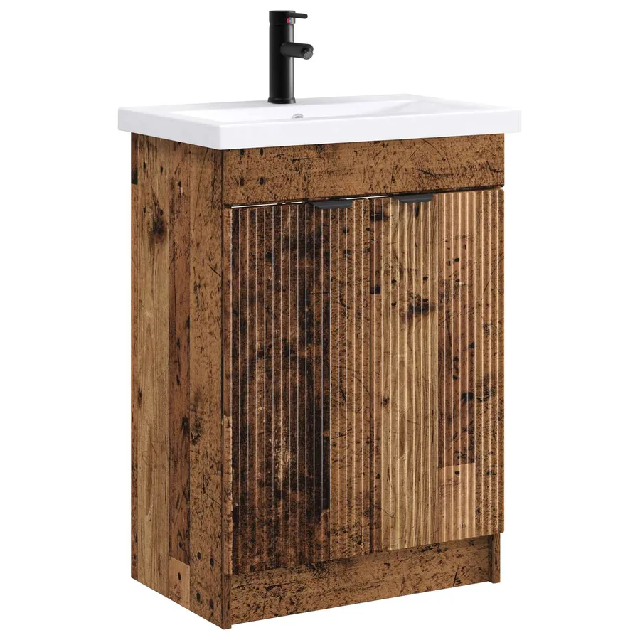 Ensemble de mobilier de salle de bain Bois ancien - 2
