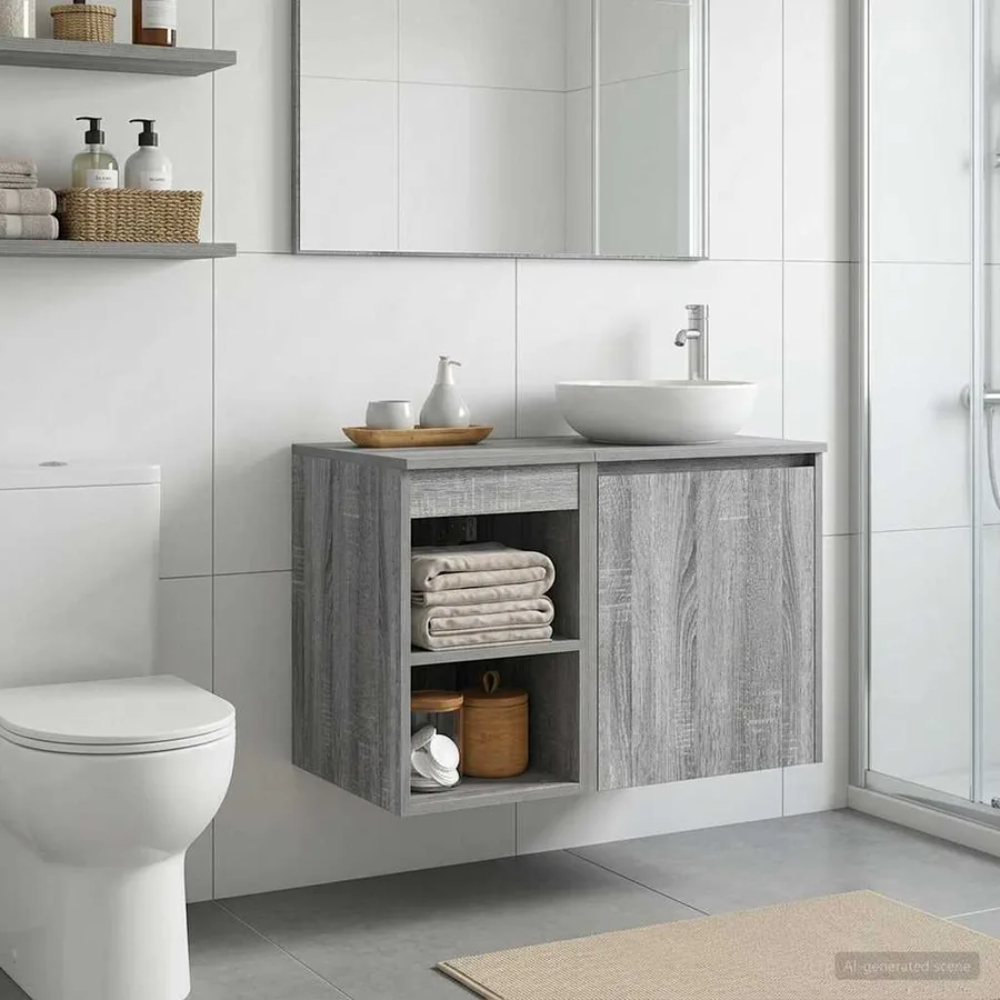 Meuble de Salle de Bain In-between Sonoma gris 30 x 35 x 50 cm - 4
