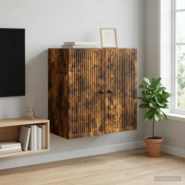 Armoire Murale Chêne fumé 59 x 31 x 60 cm Bois d'ingénierie