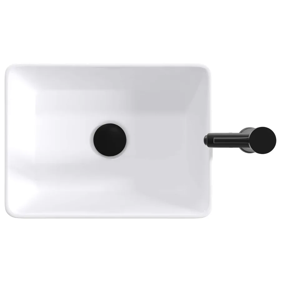Lavabo de salle de bains Noir Mat 40,5 x 30,5 x 13 cm métal - 7