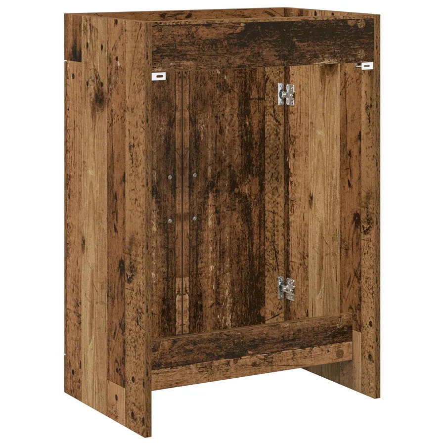 Meuble sous lavabo de salle de bain Bois ancien - 6