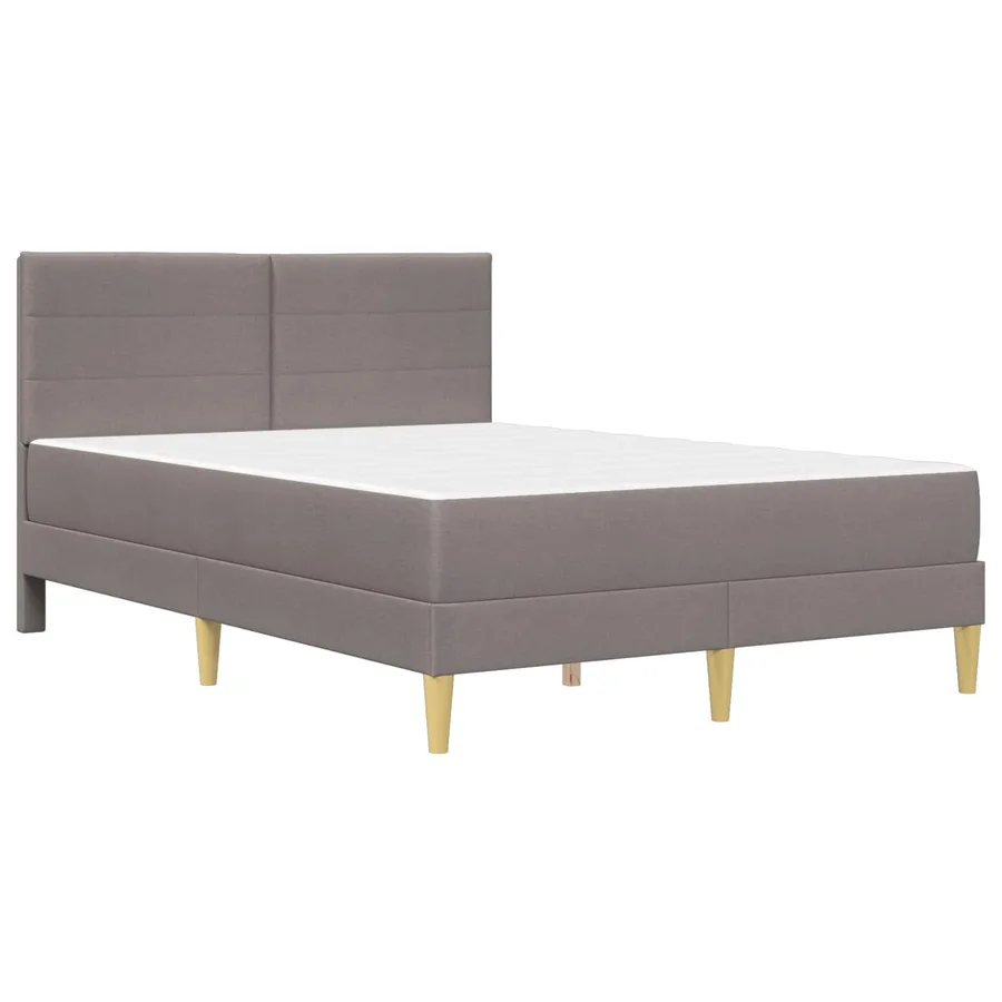 Cadre de lit Taupe 140 x 200 cm Polyester - 3