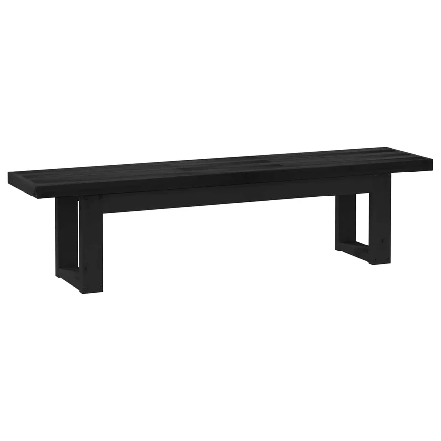 Banc de salle à manger NOAIN 180 x 41 x 45 cm Pin massif Noir - 5