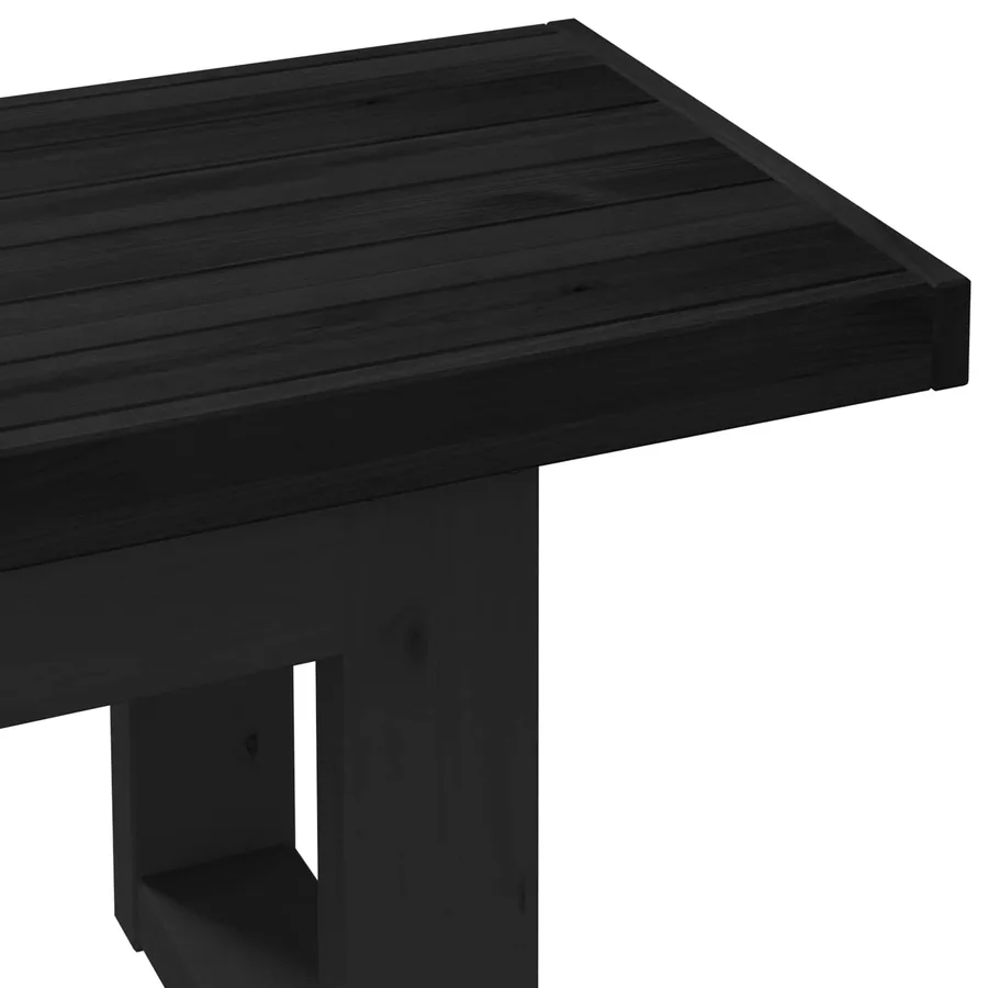 Banc de salle à manger NOAIN 180 x 41 x 45 cm Pin massif Noir - 7