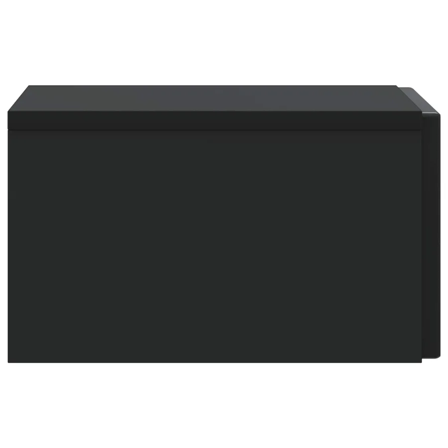 Cabinet de chevet mural avec tiroir Noir 33 x 34,5 x 20 cm - 6