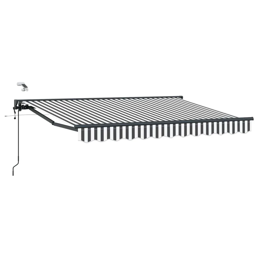 Auvent rétractable électrique Anthracite et blanc 3 x 2 m - 2