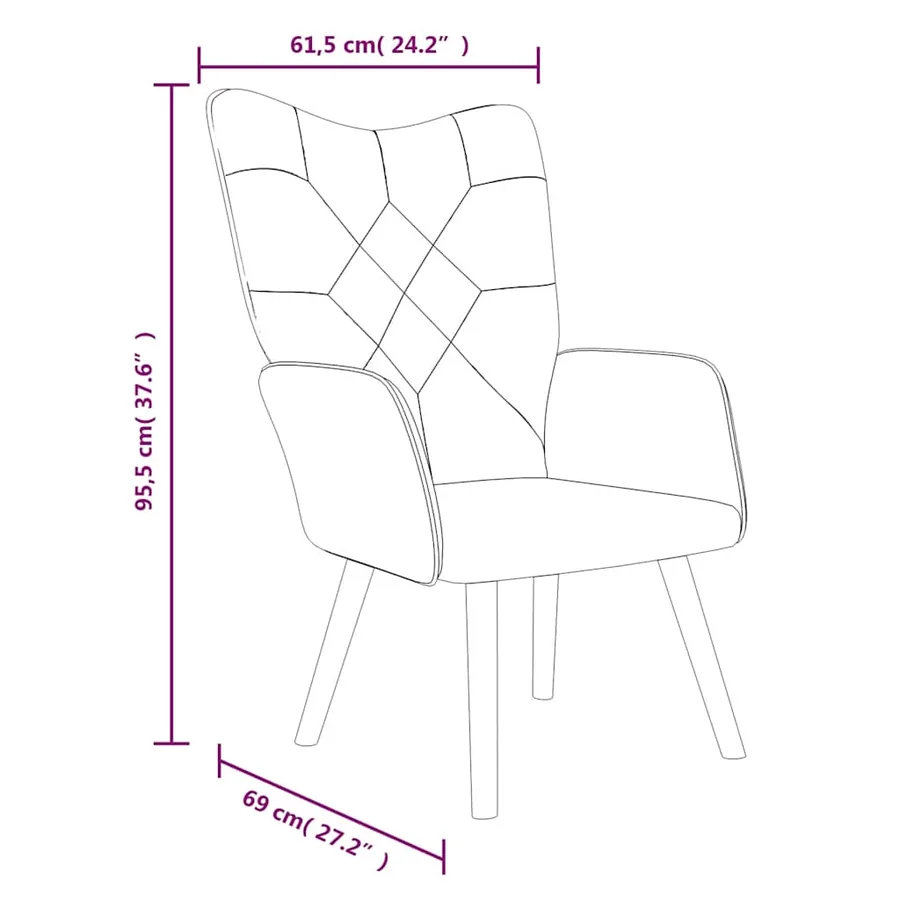 Chaise de relaxation avec repose-pied Patchwork Tissu - 9