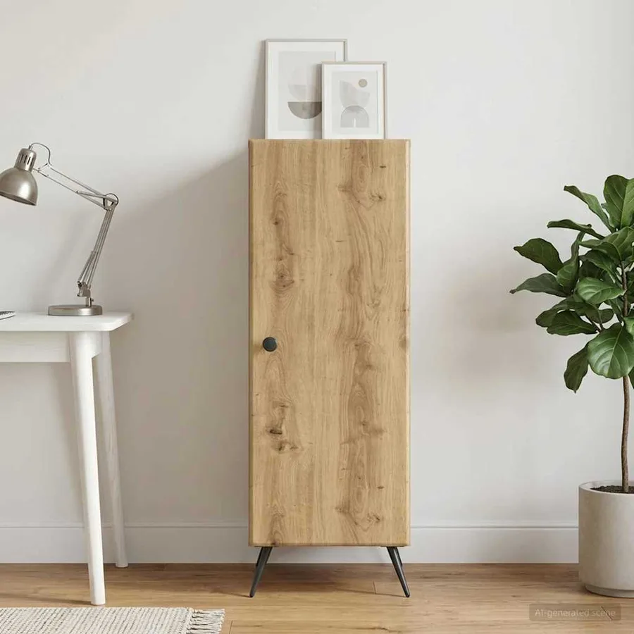 Buffet Chêne artisanal 33 x 34,5 x 90 cm Bois d'ingénierie - 4