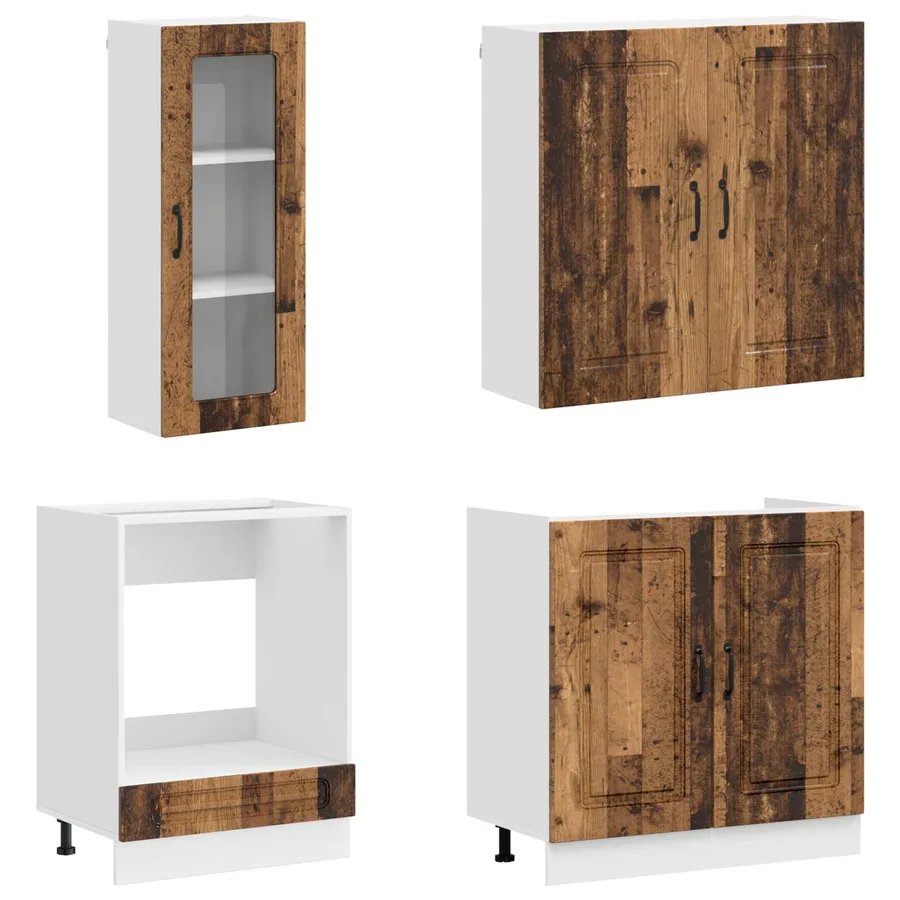 Unité de cuisine KALMAR 8 pcs Bois ancien Bois d'ingénierie - 3