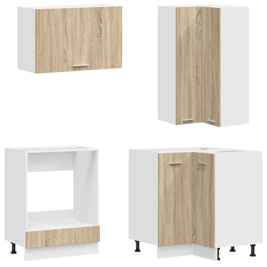 Unité de cuisine LYON 8 pcs Chêne Sonoma Bois d'ingénierie - 4