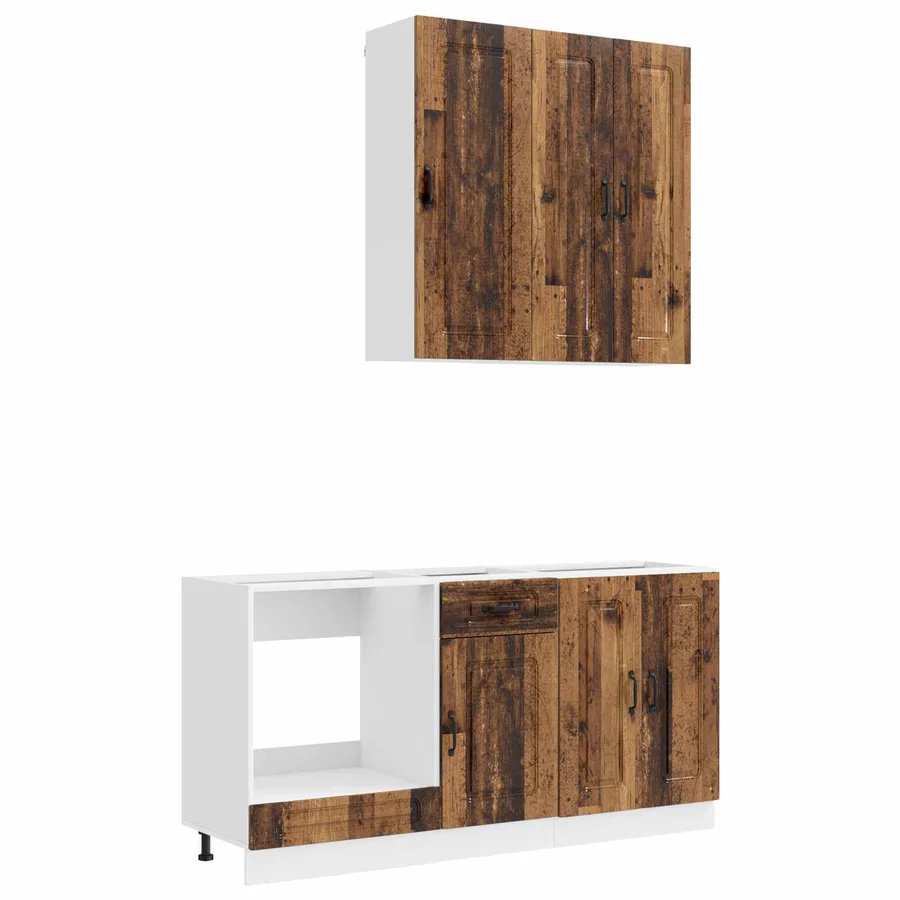 Unité de cuisine KALMAR 5 pcs Bois ancien Bois d'ingénierie - 2