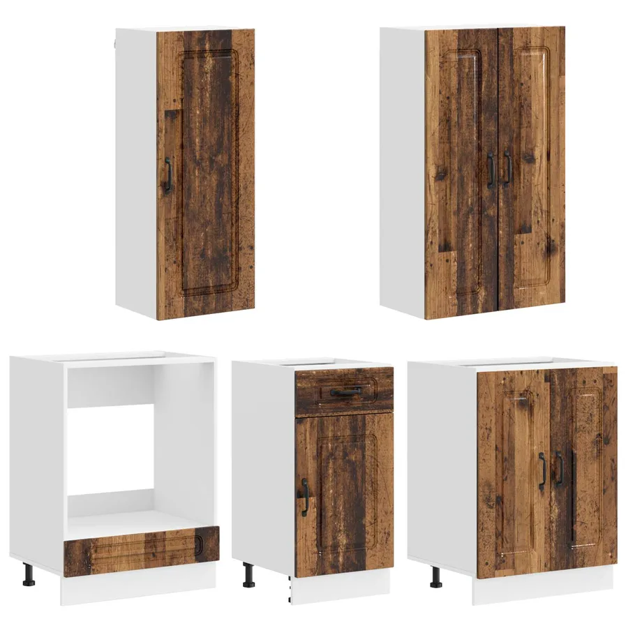 Unité de cuisine KALMAR 5 pcs Bois ancien Bois d'ingénierie - 3