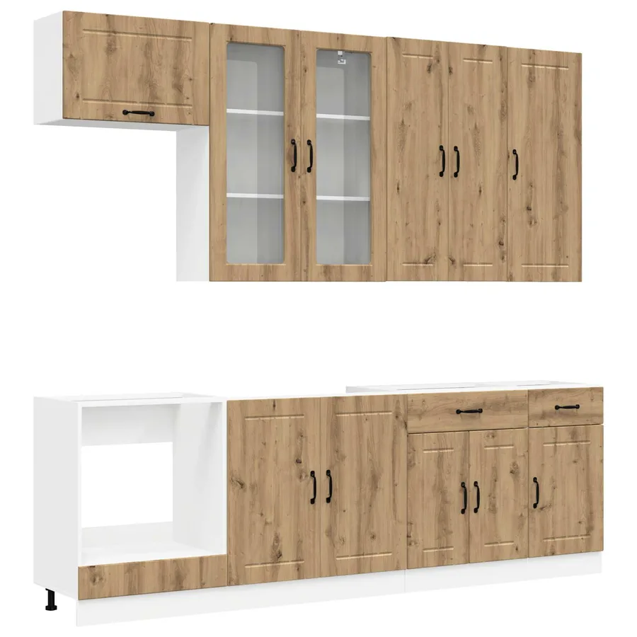 Unité de cuisine LUCCA 8 pcs Chêne artisanal Bois d'ingénierie - 2