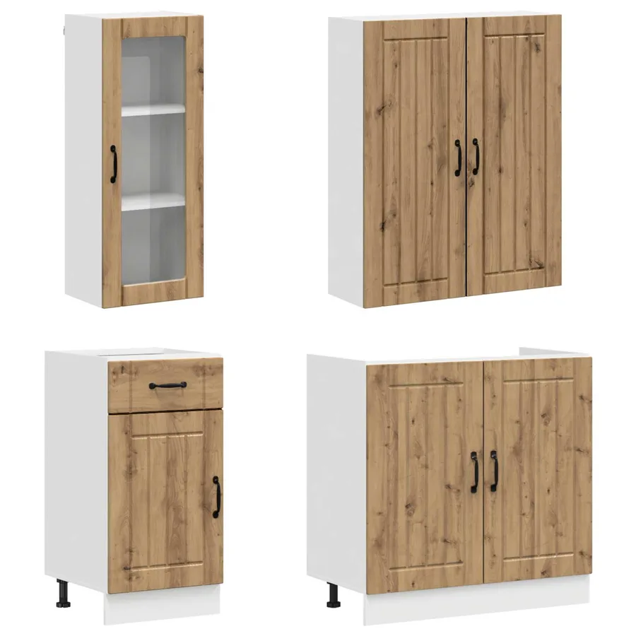 Unité de cuisine LUCCA 8 pcs Chêne artisanal Bois d'ingénierie - 3