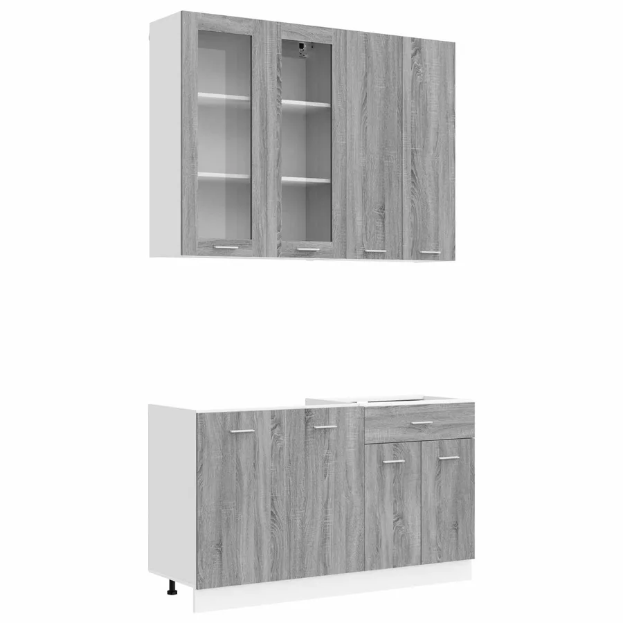 Unité de cuisine LYON 4 pcs Sonoma gris Bois d'ingénierie - 2