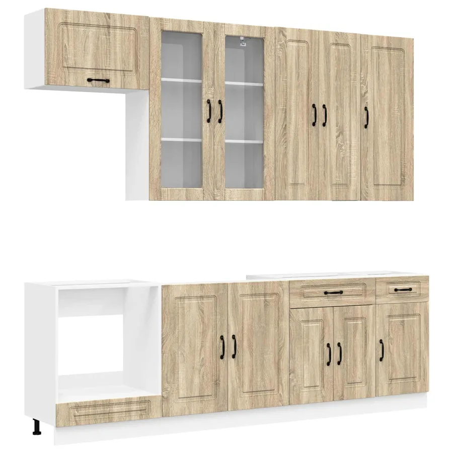 Unité de cuisine KALMAR 8 pcs Chêne Sonoma Bois d'ingénierie - 2