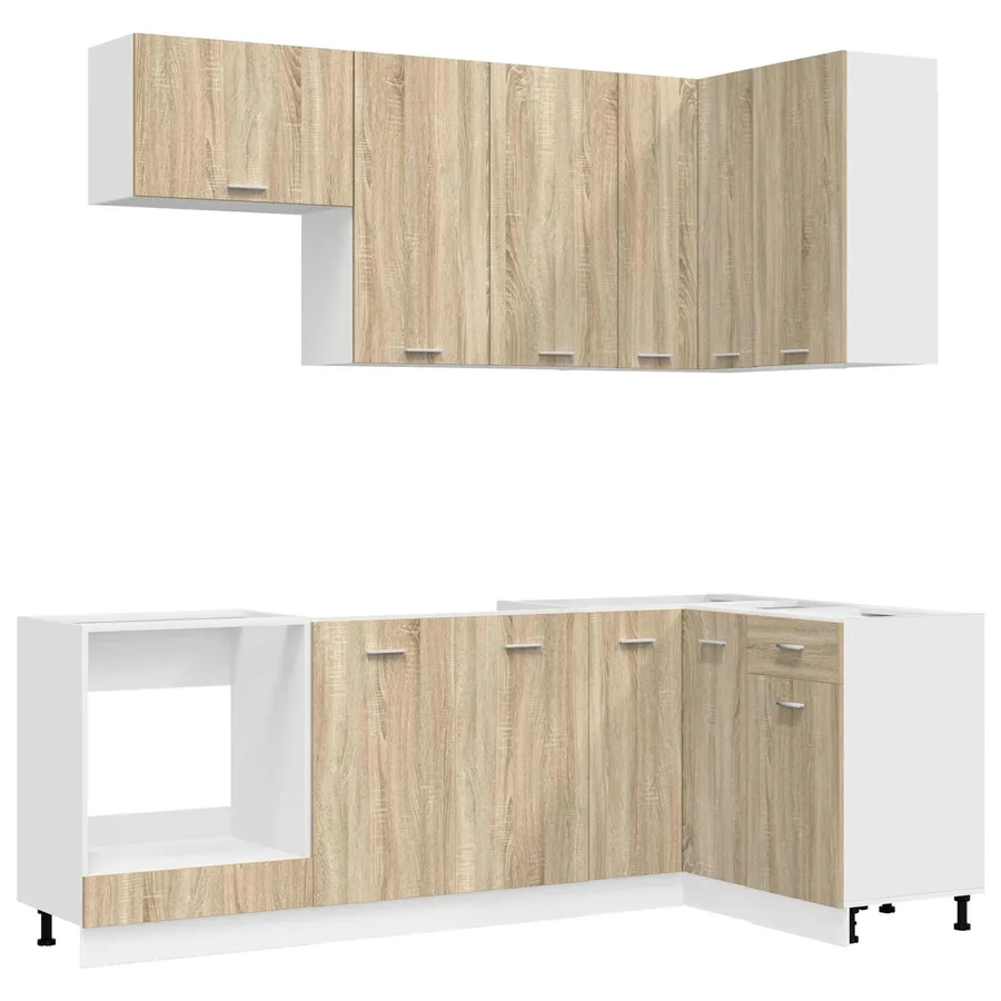 Unité de cuisine LYON 8 pcs Chêne Sonoma Bois d'ingénierie - 2
