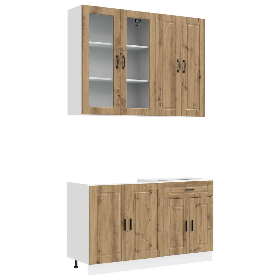 Unité de cuisine PORTO 4 pcs Chêne artisanal Bois d'ingénierie - 2