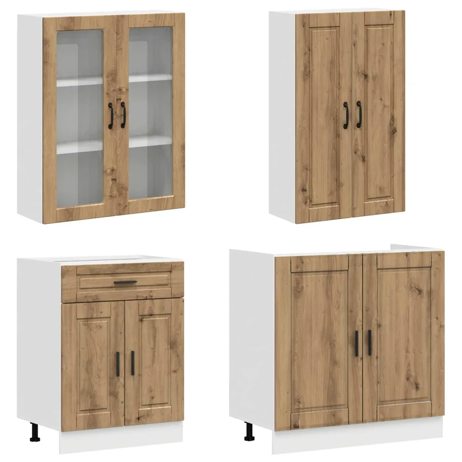 Unité de cuisine PORTO 4 pcs Chêne artisanal Bois d'ingénierie - 3