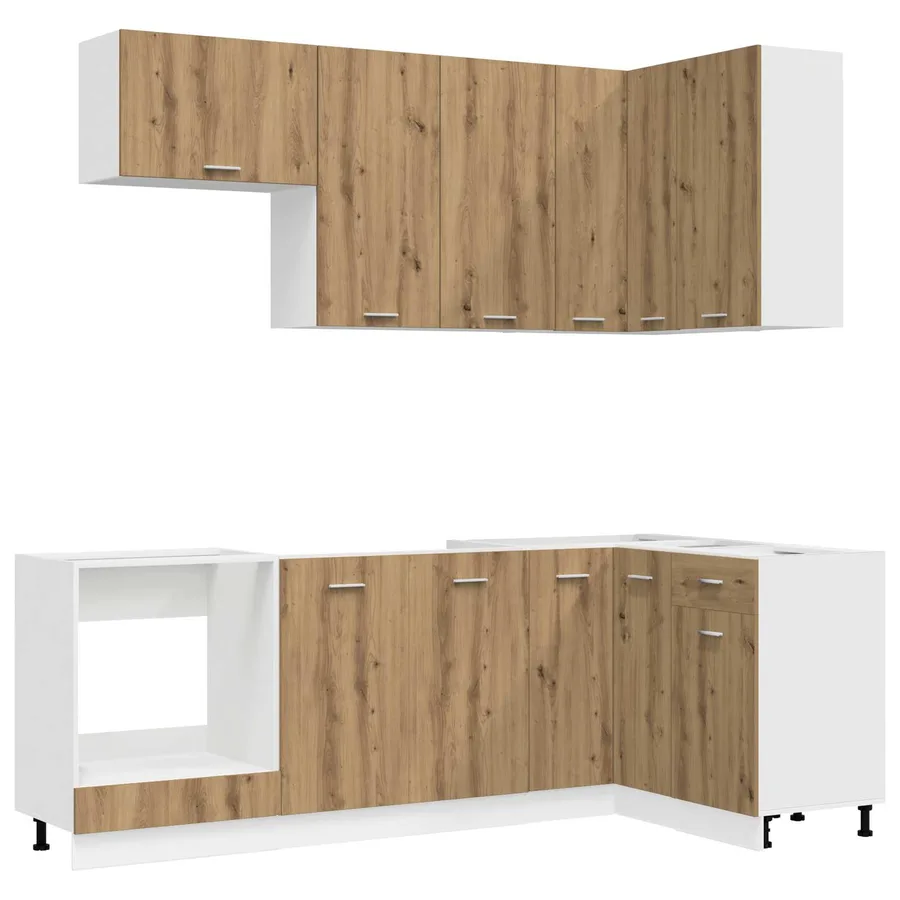 Unité de cuisine LYON 8 pcs Chêne artisanal Bois d'ingénierie - 2