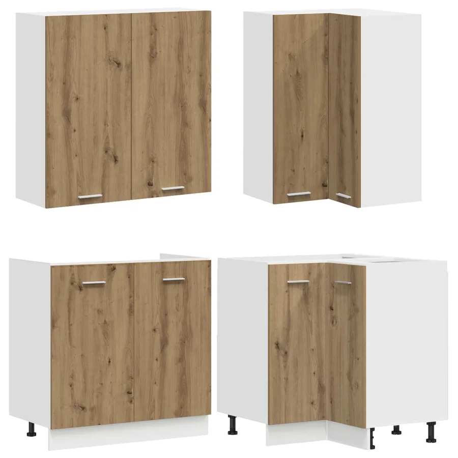 Unité de cuisine LYON 8 pcs Chêne artisanal Bois d'ingénierie - 3