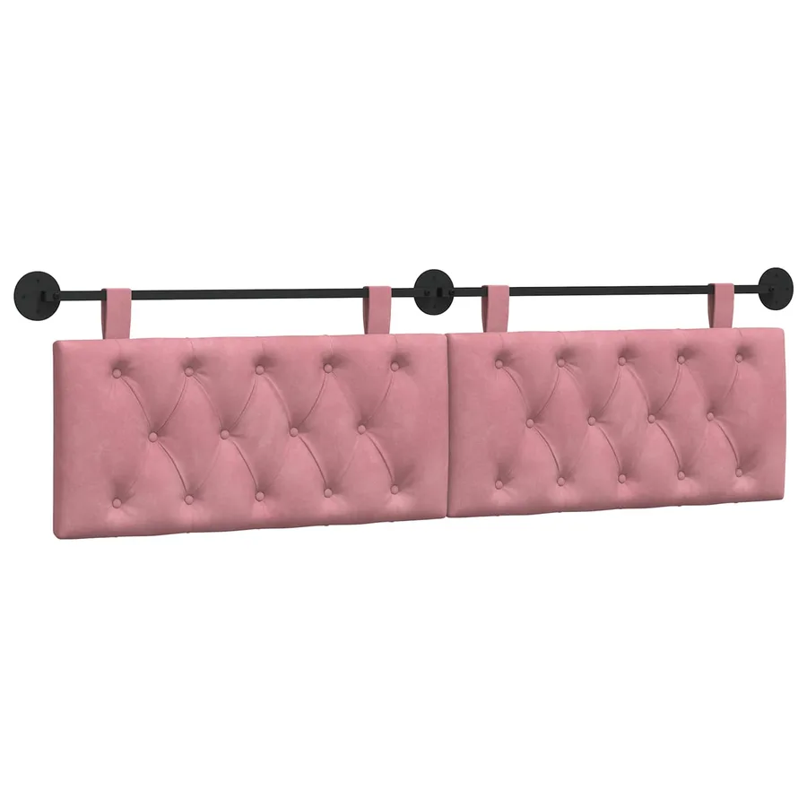 Tête de lit suspendue Avec lumière LED Rose Velours - 2