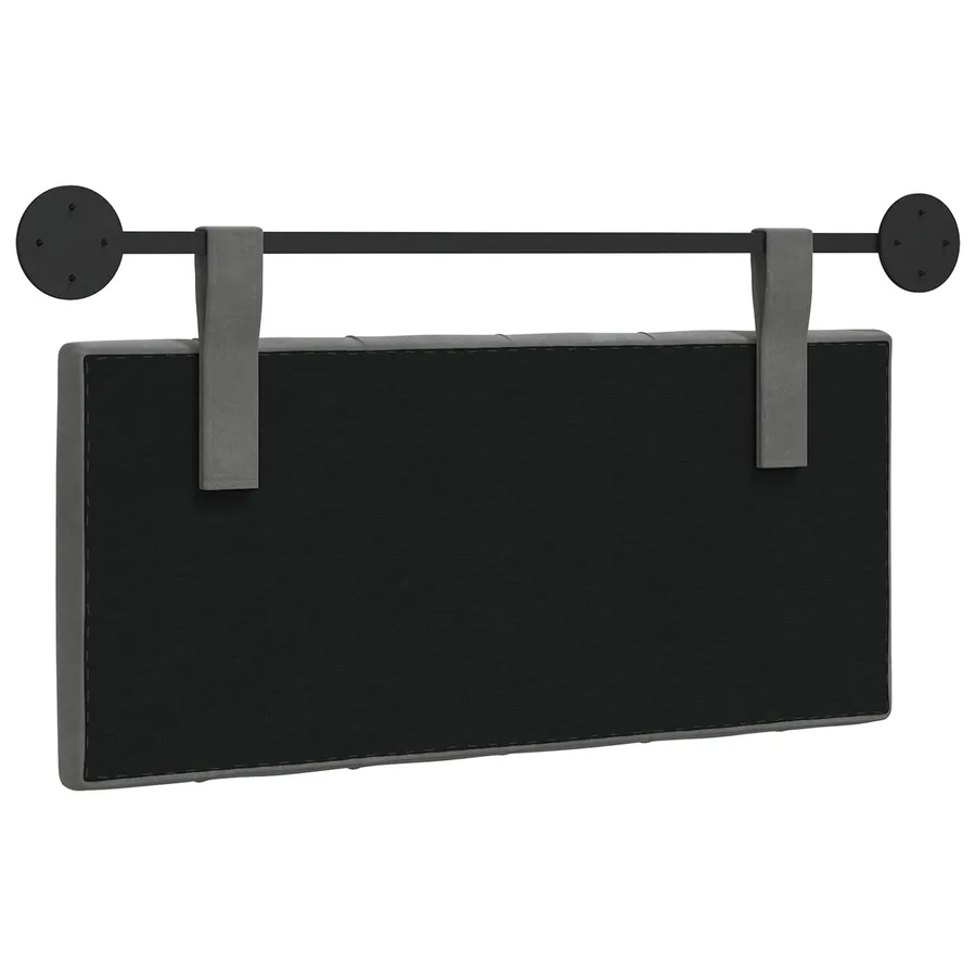 Tête de lit suspendue Avec lumière LED Gris foncé Velours - 7
