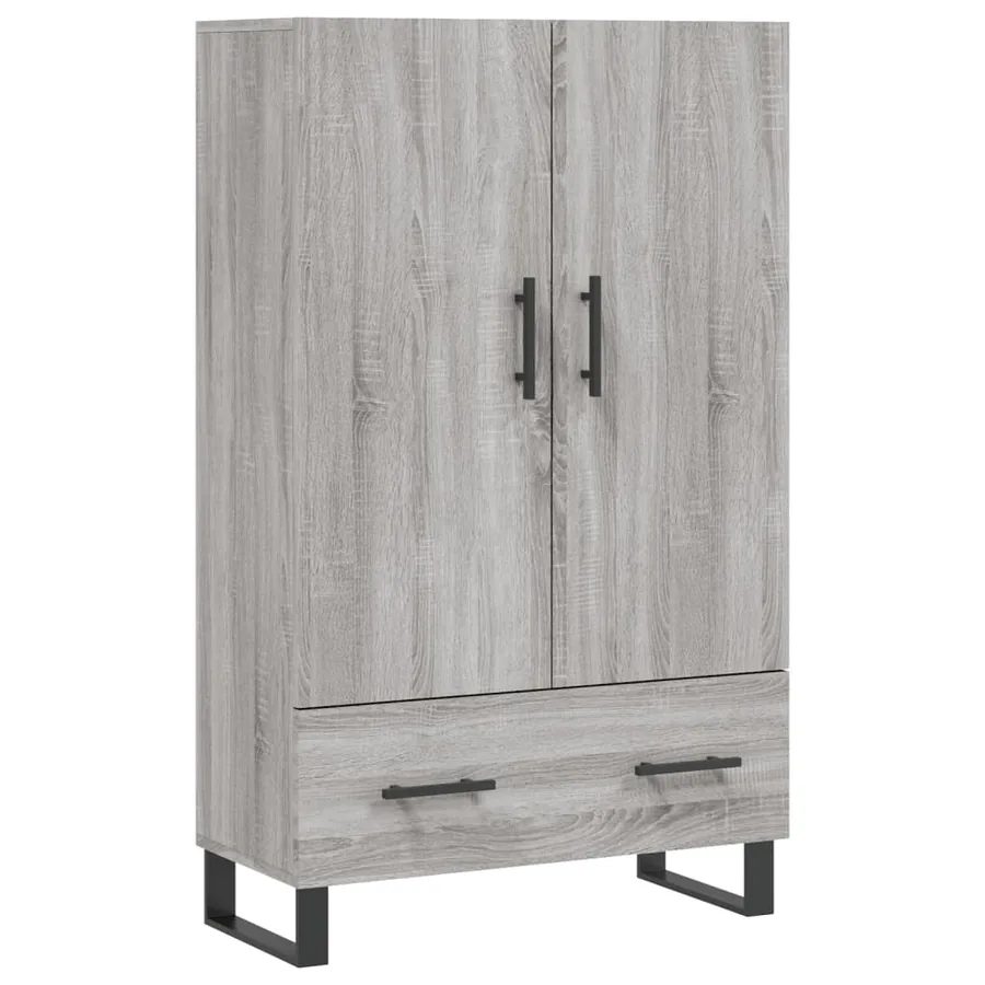 Buffet haut sonoma gris 69,5x31x115 cm bois d'ingénierie - 2