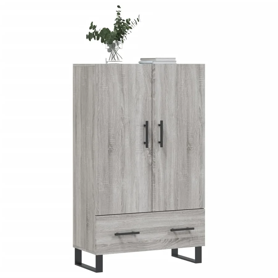 Buffet haut sonoma gris 69,5x31x115 cm bois d'ingénierie - 3