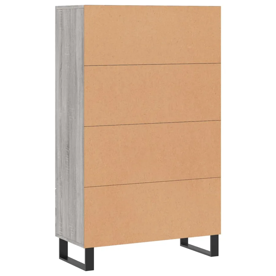 Buffet haut sonoma gris 69,5x31x115 cm bois d'ingénierie - 8