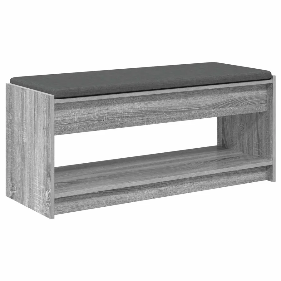 Banc d'entrée avec coussin Gris Sonoma 103 x 38 x 45 cm - 7