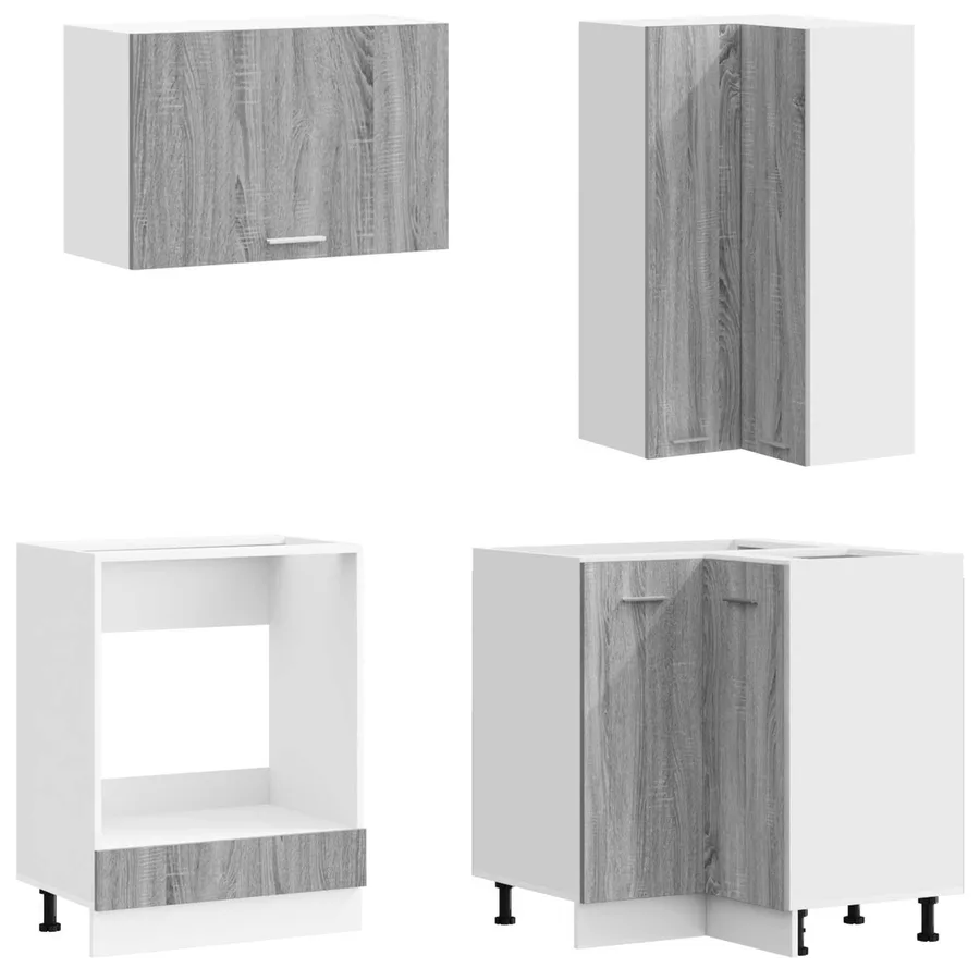 Unité de cuisine LYON 8 pcs Sonoma gris Bois d'ingénierie - 4