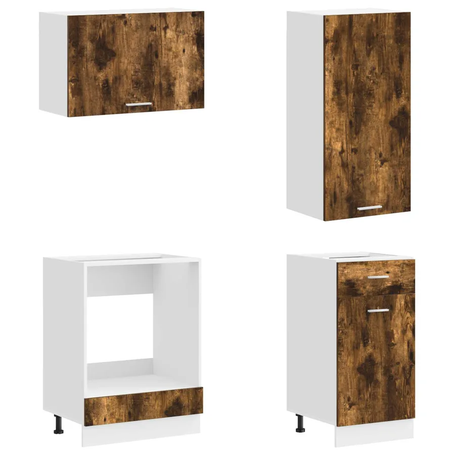 Unité de cuisine LYON 8 pcs Chêne fumé Bois d'ingénierie - 4