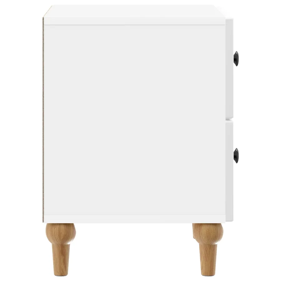 Cabinet de chevet avec tiroir Blanc brillant 43 x 34,5 x 48 cm - 6
