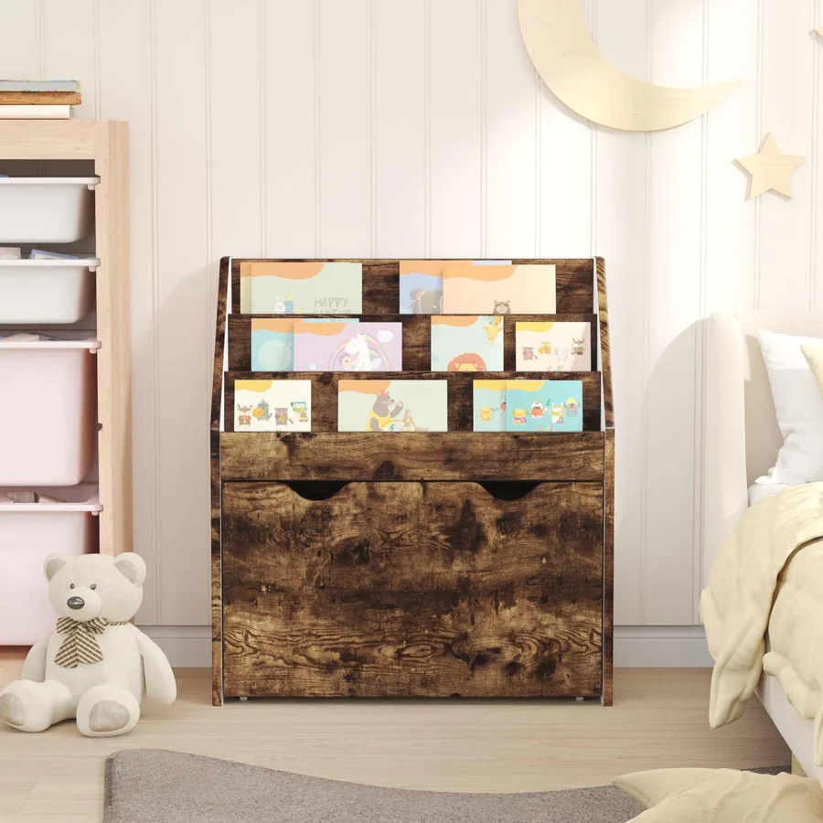 Bibliothèque pour enfants Chêne fumé 60 x 29,5 x 69 cm - 4