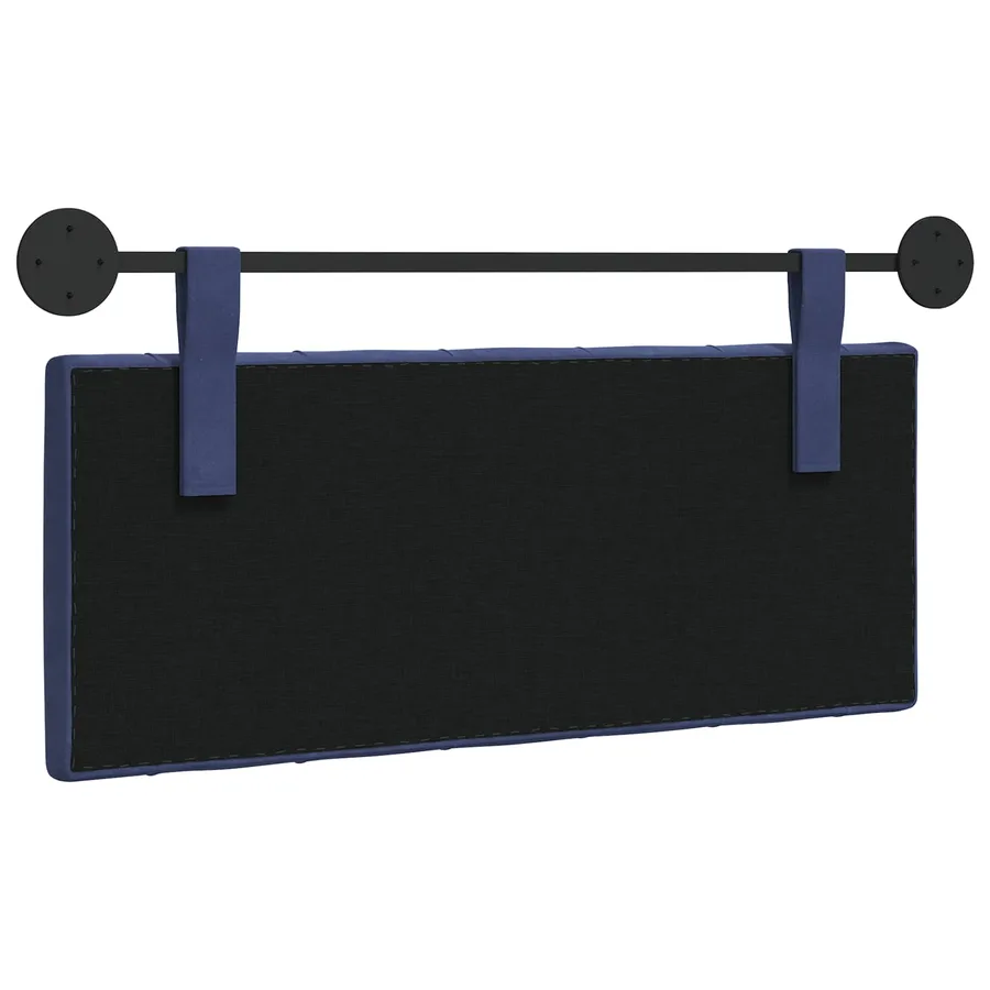 Tête de lit suspendue Avec lumière LED Bleu police Velours - 7