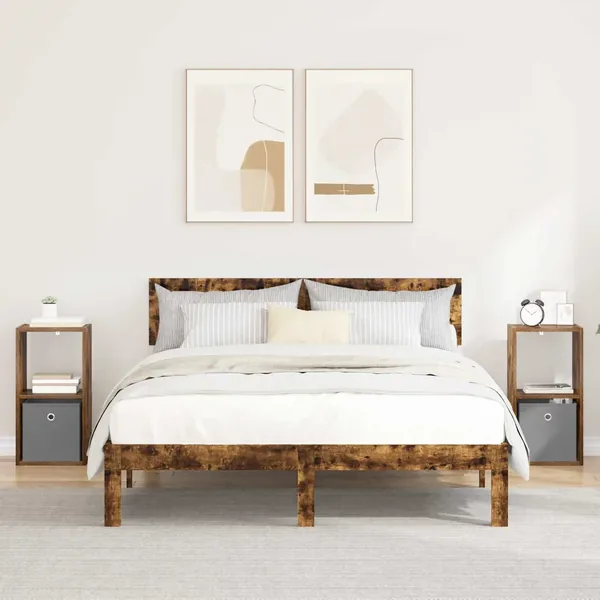 Table de chevet 2 pcs Chêne fumé 30,5 x 27 x 59,5 cm