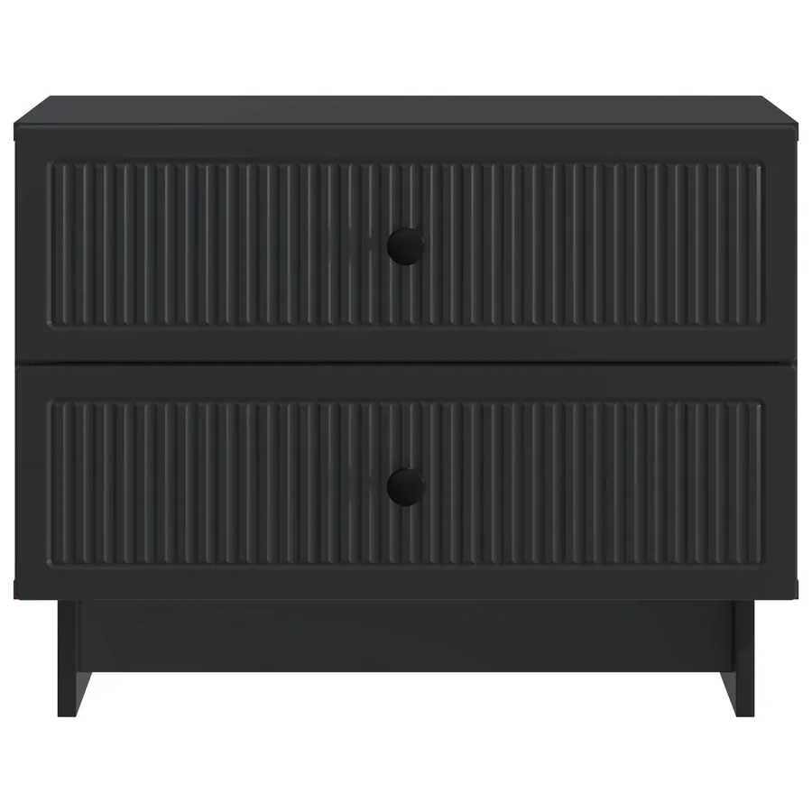 Cabinet de chevet Noir 62 x 34,5 x 47,5 cm Bois d'ingénierie - 5